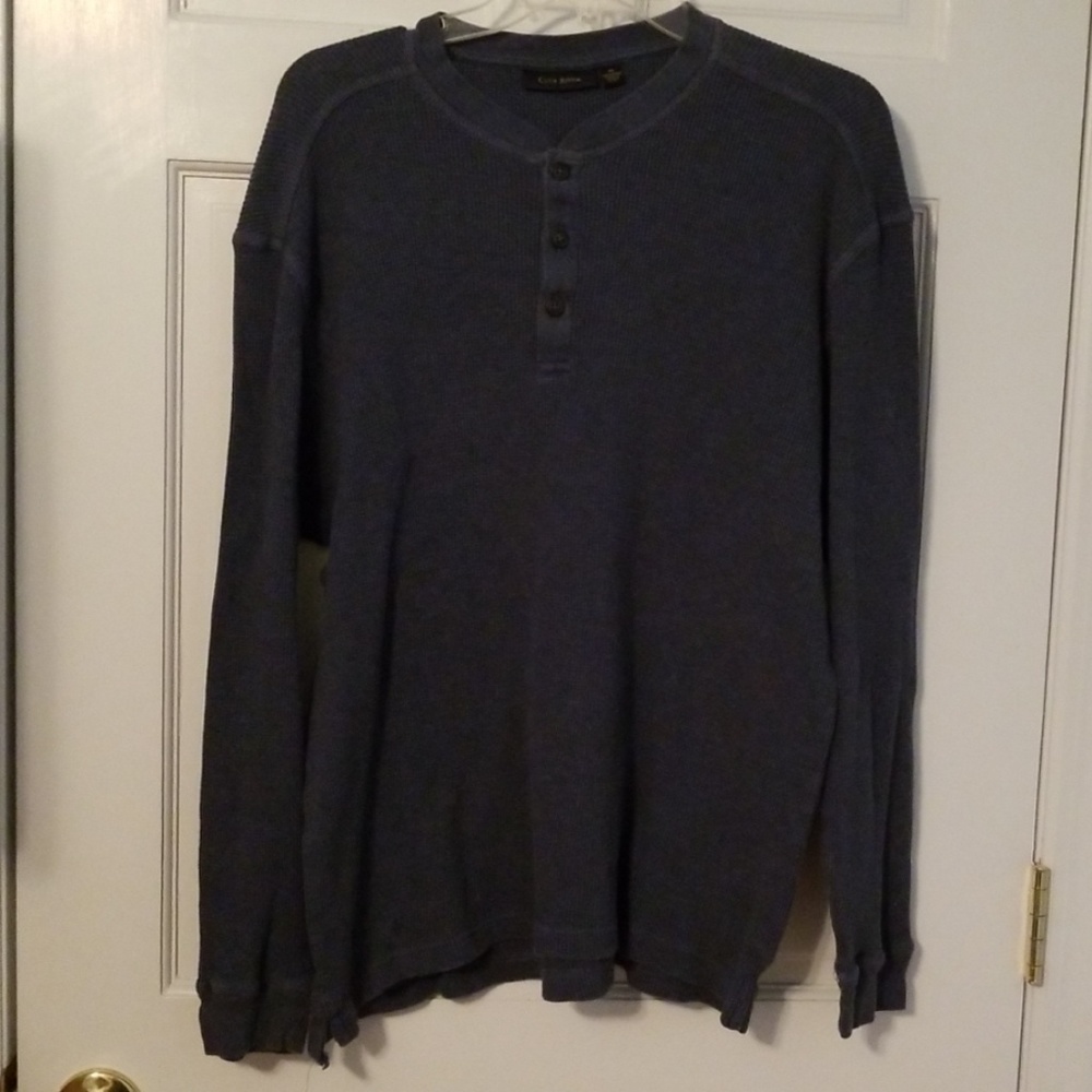 Men's,  Club Room,  Blue, Long Sleeve Thermal Tee